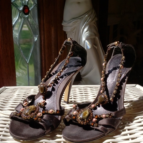 Jeweled Heels size 6 - Picture 1 of 8